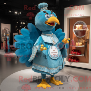 Sky Blue Turkey mascotte...