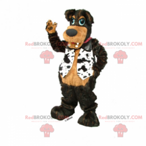 Mascota perro negro con chaqueta blanco y negro - Redbrokoly.com