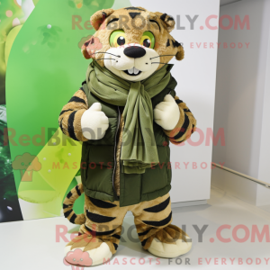 Máscara Olive Tiger com...