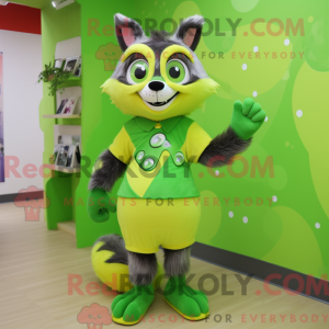 Postava maskota Lime Green...