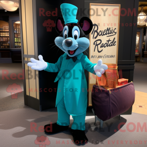 Teal Ratatouille mascot...