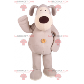 Mascotte de chien gris doudou - Redbrokoly.com