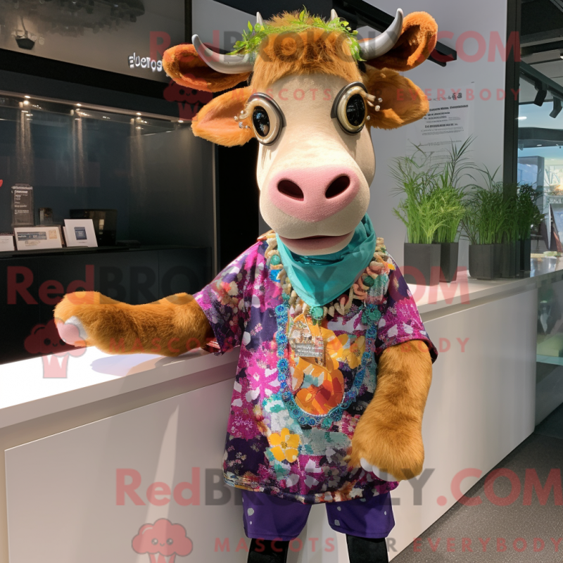 Fantasia de mascote vaca Jersey com macacão e pulseiras - Mascotes Vaca Jersey - REBROKO_249151 - RedBrokoly.com