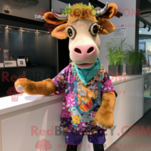 Fantasia de mascote vaca Jersey com macacão e pulseiras - Mascotes Vaca Jersey - REBROKO_249151 - RedBrokoly.com