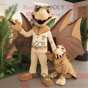 Tan Pterodactyl maskot...