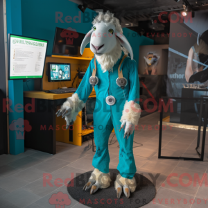 Cyan Boer Goat maskot...