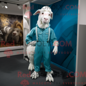 Cyan Boer Goat maskot...