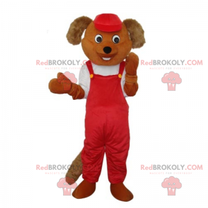 Puppy mascot overalls - Redbrokoly.com