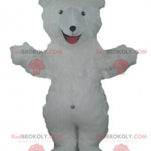 All hairy white teddy bear mascot - Redbrokoly.com