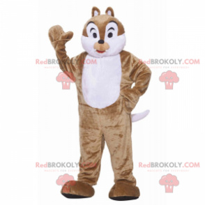 Mascotte de chipmunks marron et blanc - Redbrokoly.com