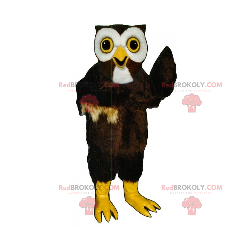 Owl mascot with big eyes - Redbrokoly.com