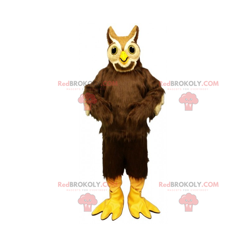 Ugle maskot med lange fjer - Redbrokoly.com