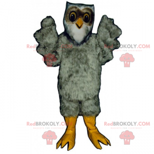 Gray owl mascot - Redbrokoly.com