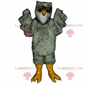 Grijze uil mascotte - Redbrokoly.com