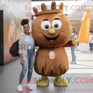 Brun Queen maskot drakt...