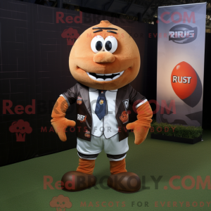 Rust Rugby Ball mascot...