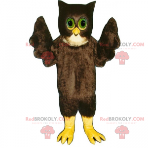 Brun ugle maskot - Redbrokoly.com