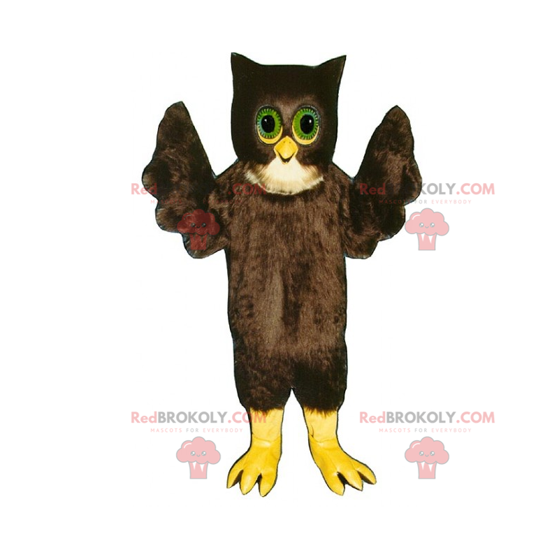 Brun ugle maskot - Redbrokoly.com Brun ugle maskot - Redbrokoly.com