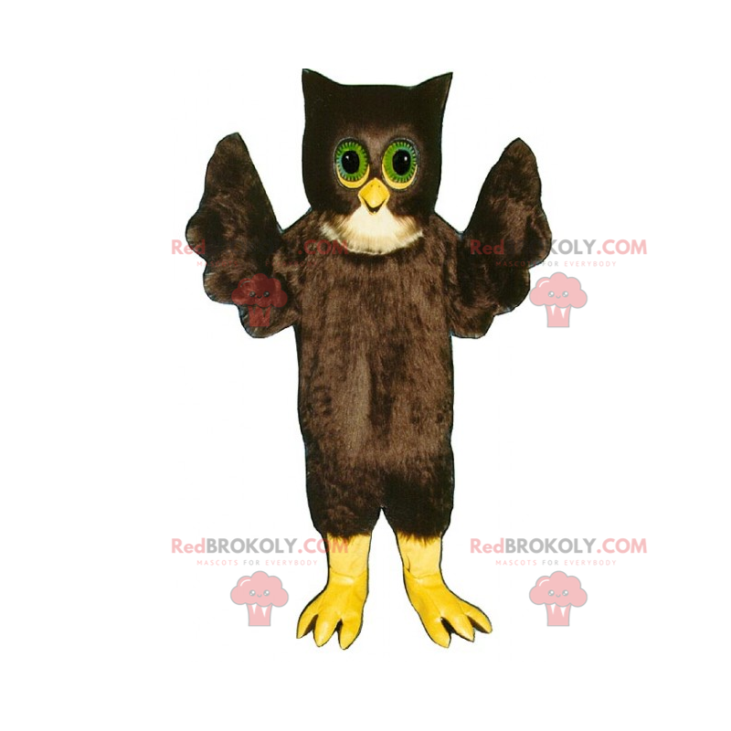 Mascote da coruja marrom - Redbrokoly.com