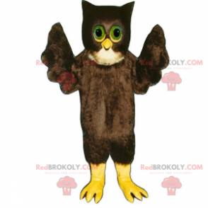 Mascote da coruja marrom - Redbrokoly.com