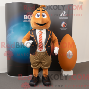 Rust Rugby Ball mascot...