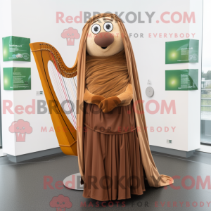 Brun Celtic Harpe máscara...