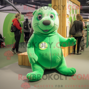 Green Seal mascot costume...