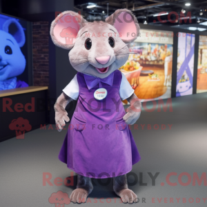 Purple Rat maskotdraktfigur...