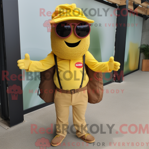 Gul Paella maskot kostume...