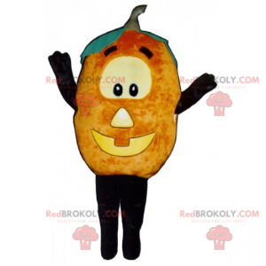 Mascote abóbora com cara de Halloween - Redbrokoly.com