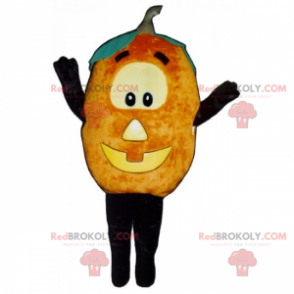 Mascotte de citrouille avec visage d'Halloween - Redbrokoly.com