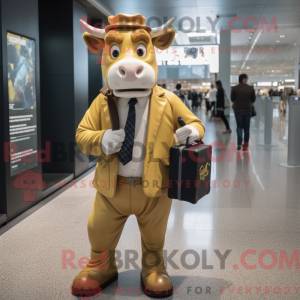 Disfraz de mascota Gold Cow...