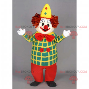 Žlutý klobouk klaun maskot - Redbrokoly.com