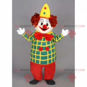 Mascotte de clown au chapeau jaune - Redbrokoly.com
