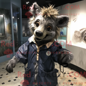 Navy Hyena mascot costume...