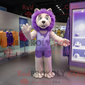 Lavender Lion mascot...