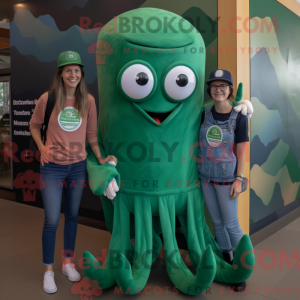 Forest Green Squid mascot...