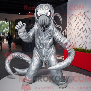 Sølv Hydra-maskotdraktfigur...