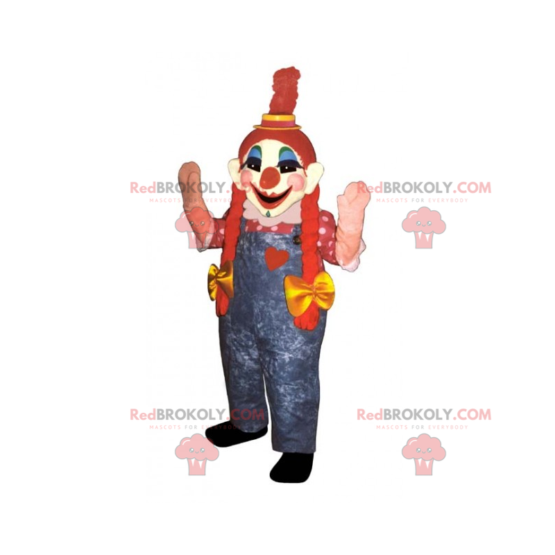 Clown maskot med dyner - Redbrokoly.com