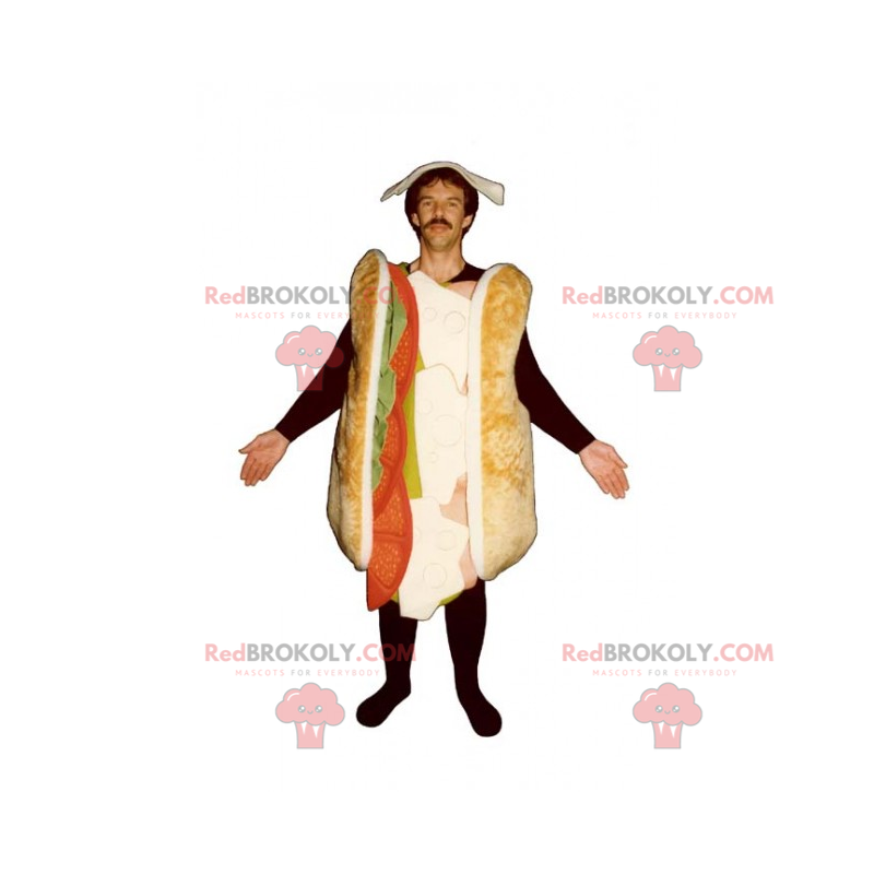 Mascotte de club sandwich - Redbrokoly.com