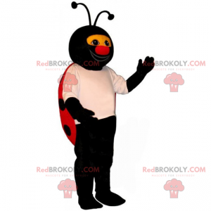 Ladybug mascot with red nose - Redbrokoly.com
