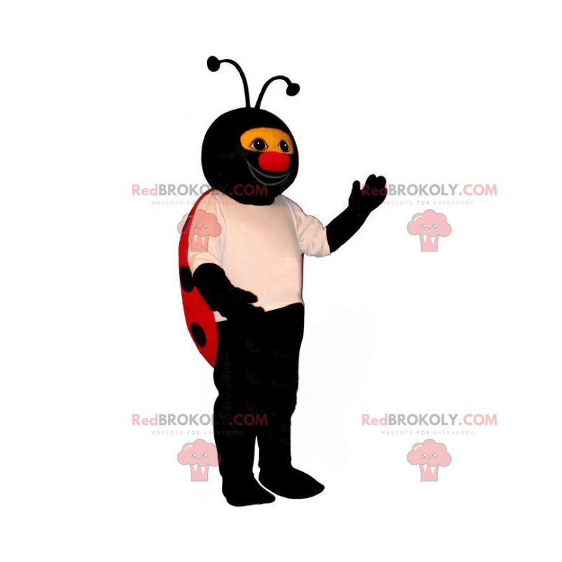 Ladybug mascot with red nose - Redbrokoly.com