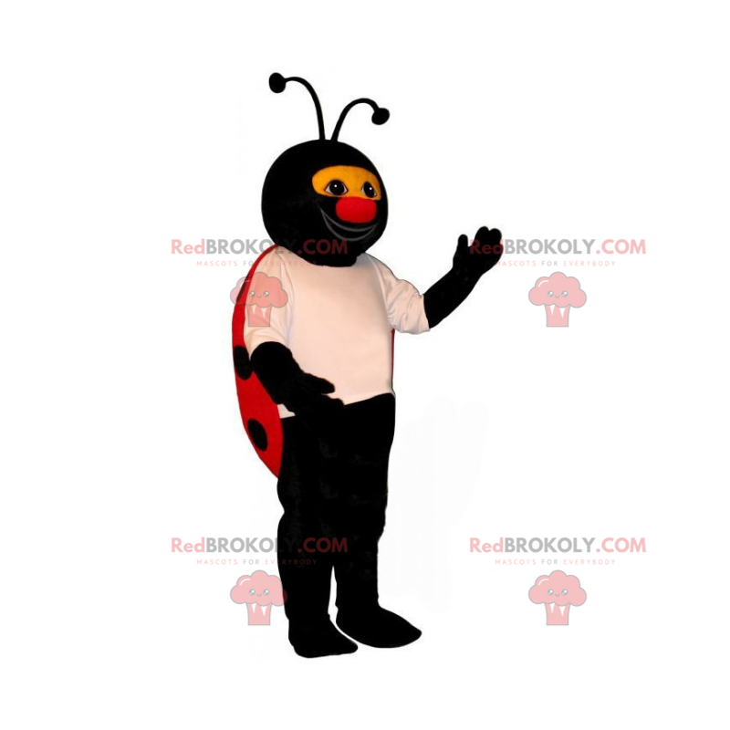 Mascote joaninha com nariz vermelho - Redbrokoly.com