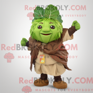 Brown Cabbage Leaf maskot...
