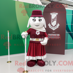 Maroon irsk flagga maskot...