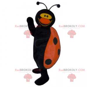 Mascota mariquita negro y rojo sonriendo - Redbrokoly.com