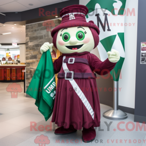 Maroon irsk flagga maskot...