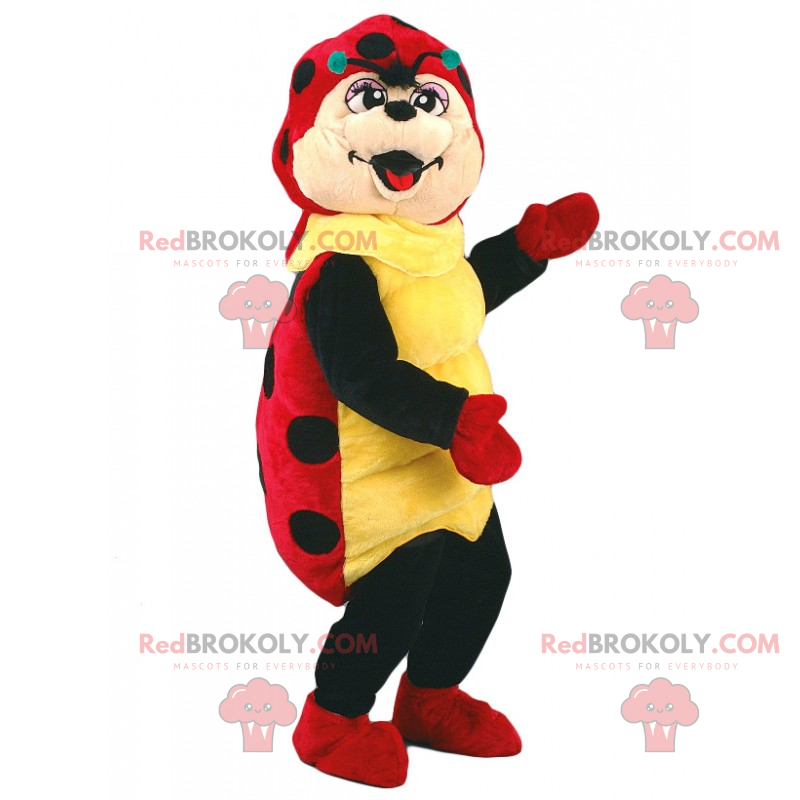 Ladybug mascot without wings - Redbrokoly.com