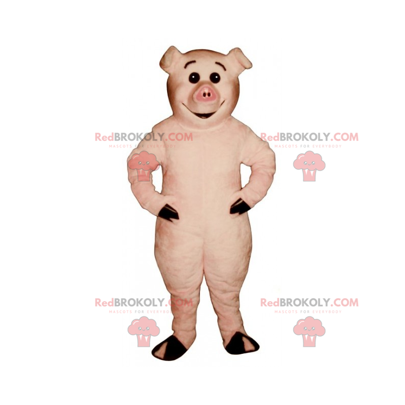 Mascotte de cochon au grand sourire - Redbrokoly.com Mascotte de cochon au grand sourire - Redbrokoly.com