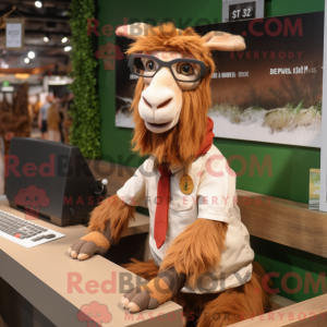 Brown Boer Goat mascot...